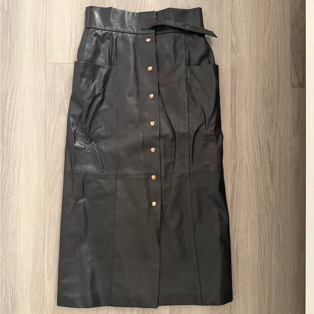 Alberta Ferreti leather skirt